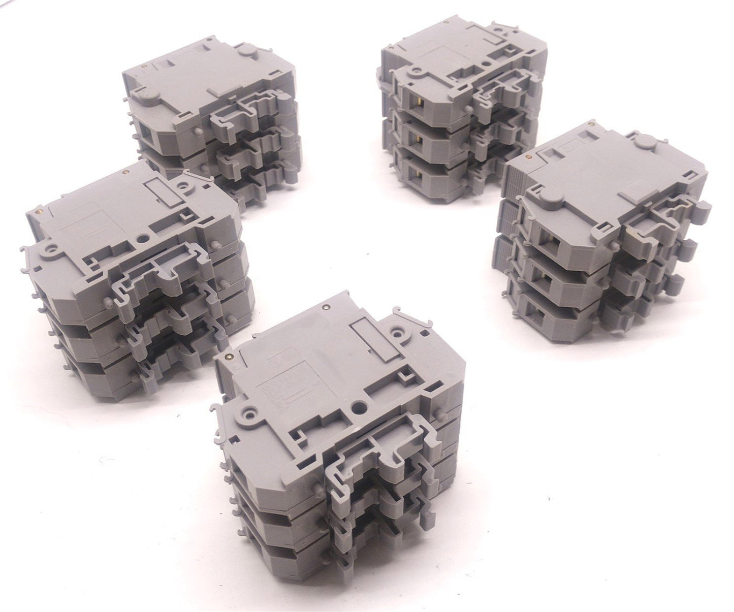 Used Lot of 5 Entrelec MB10/22S Fuse Holder Terminal Block 750-600V Size: 6mm, 3 Pole
