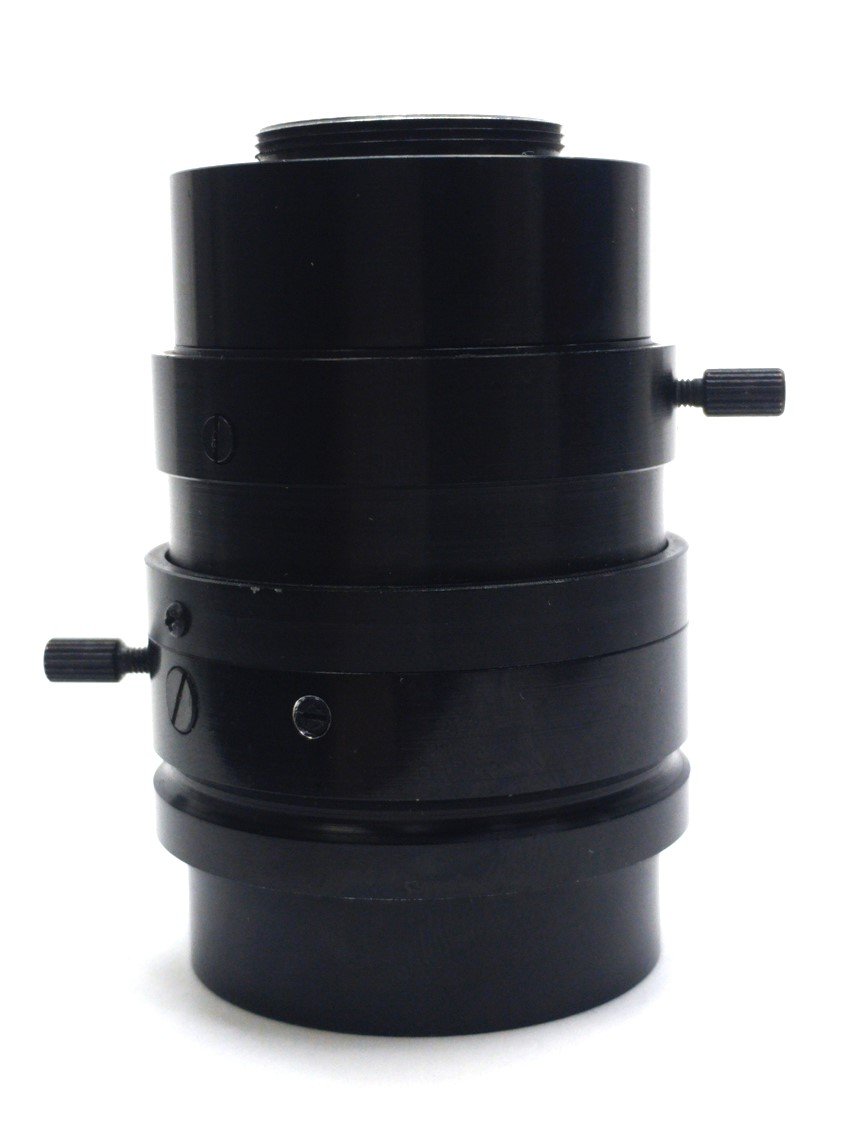 Used Edmund Scientific 54-690 Double Gauss Lens, 50mm FL, Aperture F4-18, C-Mount