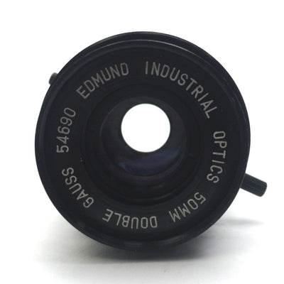 Used Edmund Scientific 54-690 Double Gauss Lens, 50mm FL, Aperture F4-18, C-Mount