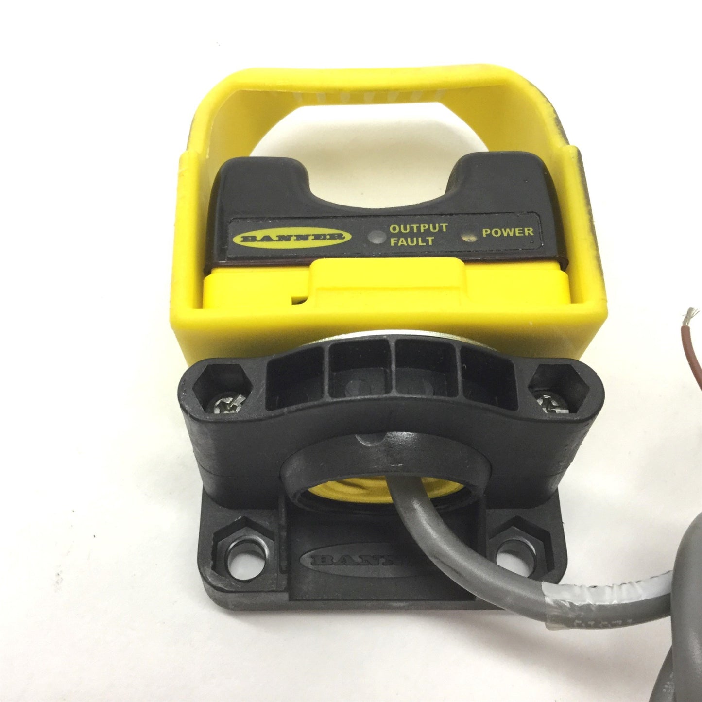 Used Banner STBVR81L Safety Touch Button, With OTC-1-YW Guard, Input: 20-30VAC/DC