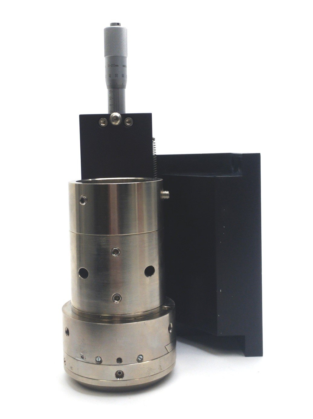 Used Adjustable Laser Iris & Mitutoyo Micrometer Stage, Iris: 1.5-17mm, 0-25mm Travel