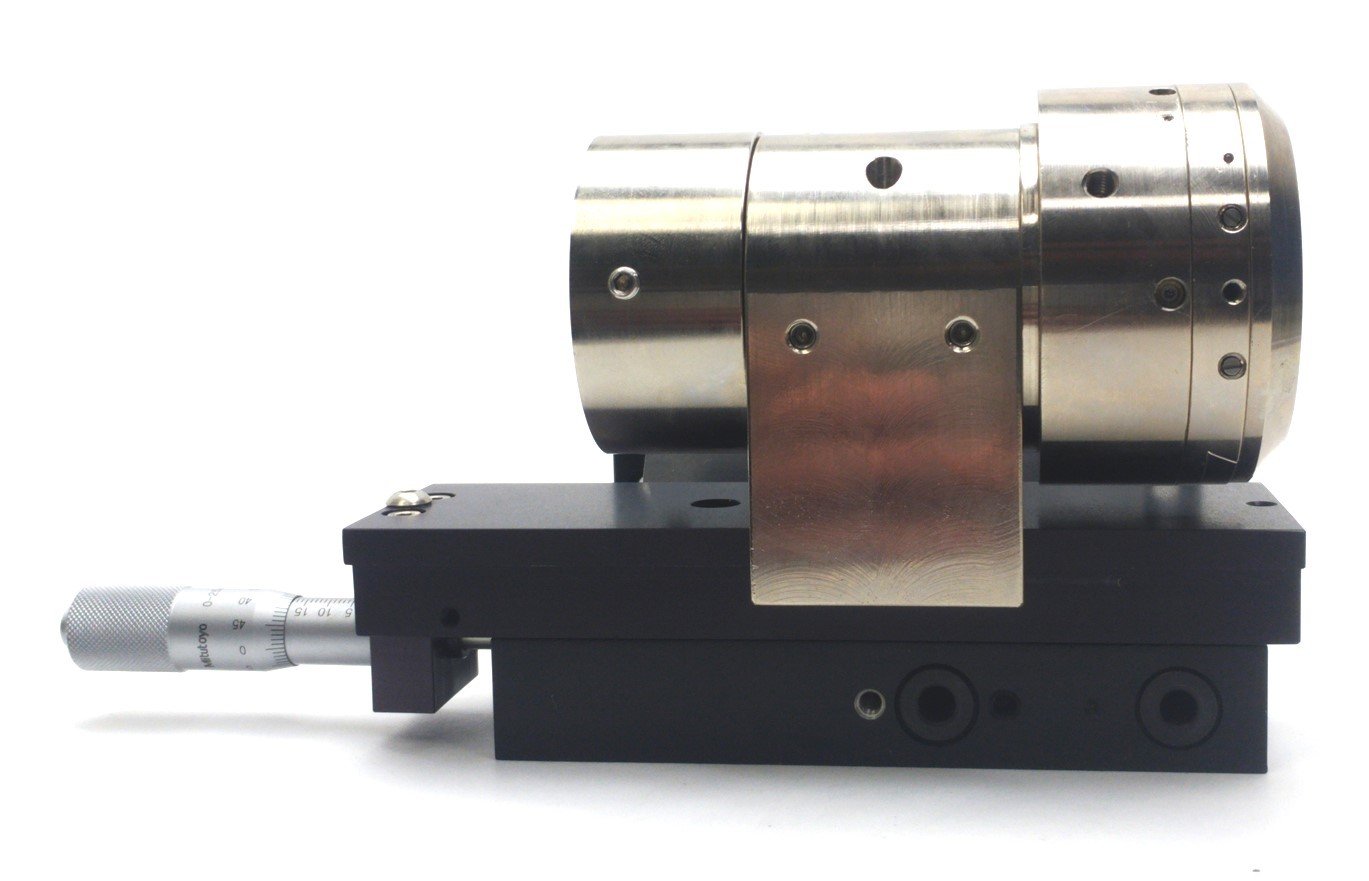 Used Adjustable Laser Iris & Mitutoyo Micrometer Stage, Iris: 1.5-17mm, 0-25mm Travel