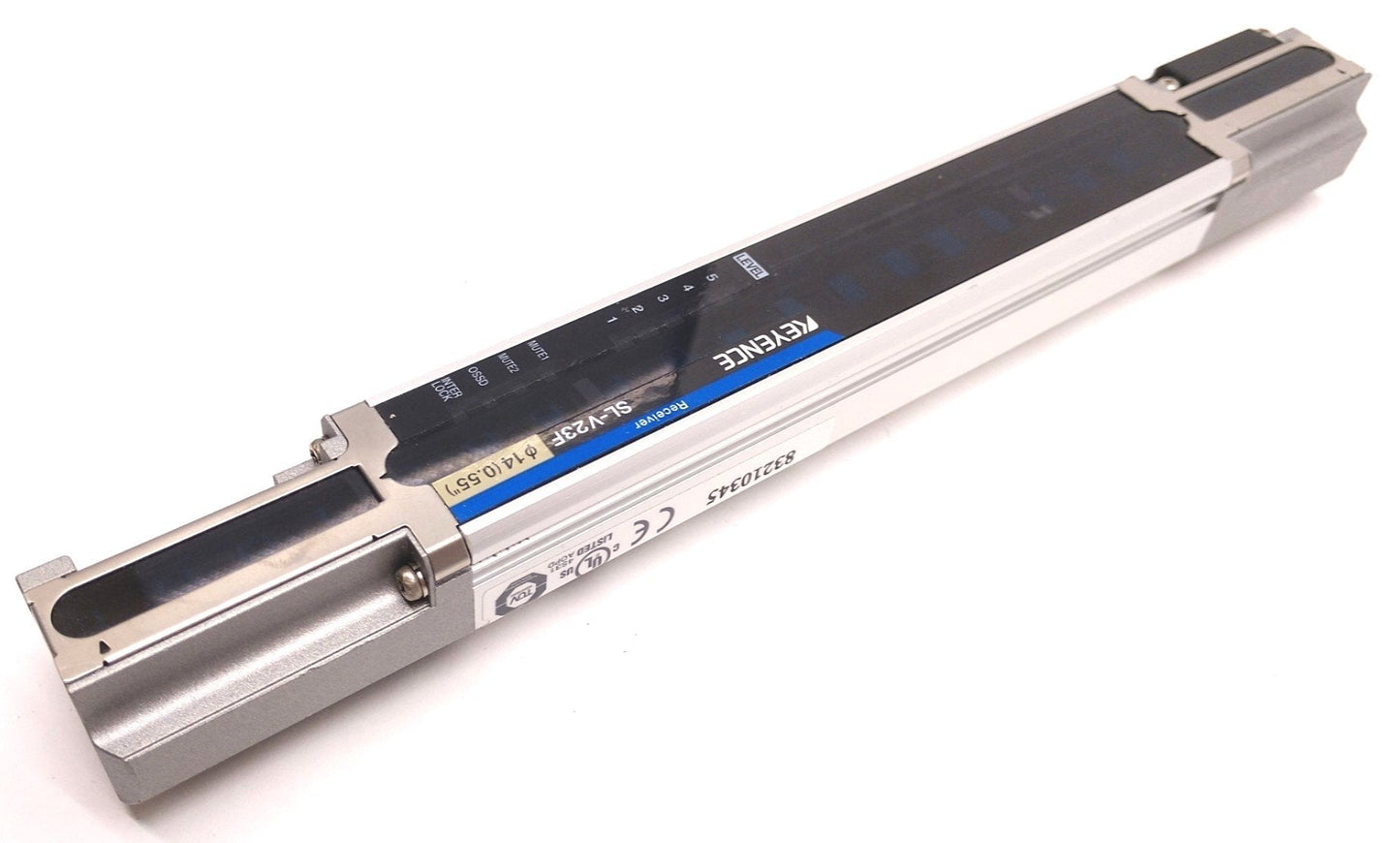 Used Keyence SL-V23F-R Light Curtain Receiver 24VDC Response Time: 9.7ms Missing Lugs