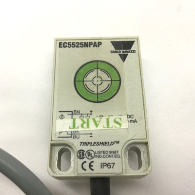 Used Carlo Gavazzi EC5525NPAP Capacitive Proximity Sensor, Output: NPN, Range: 4-25mm