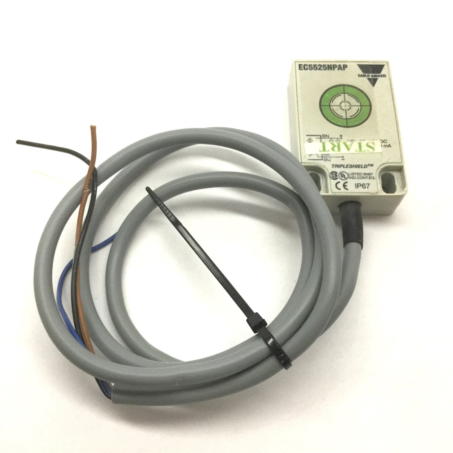 Used Carlo Gavazzi EC5525NPAP Capacitive Proximity Sensor, Output: NPN, Range: 4-25mm