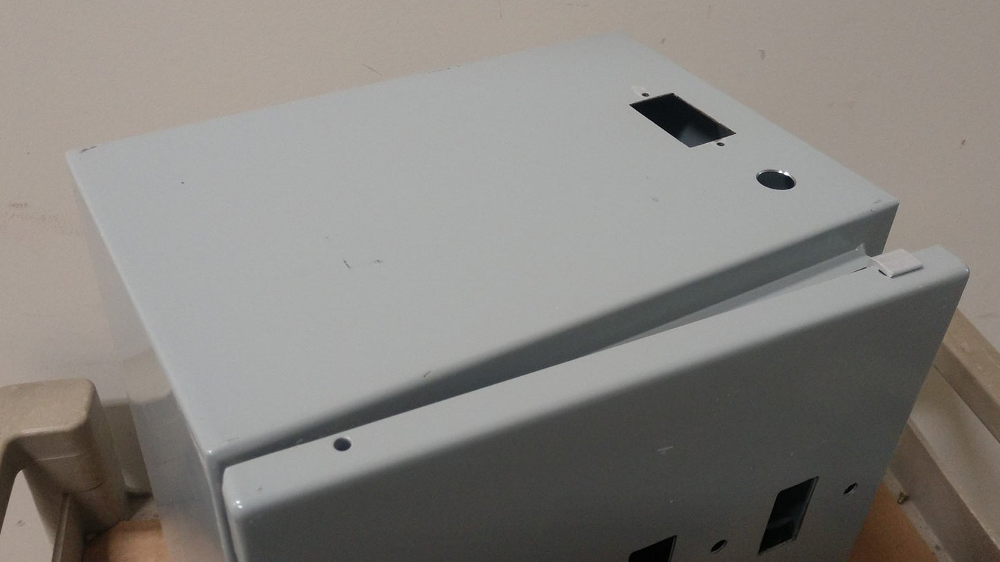 Used Hoffman CSD16128 Electrical Enclosure Depth: 8" Height: 16" Width: 12" *Holes*