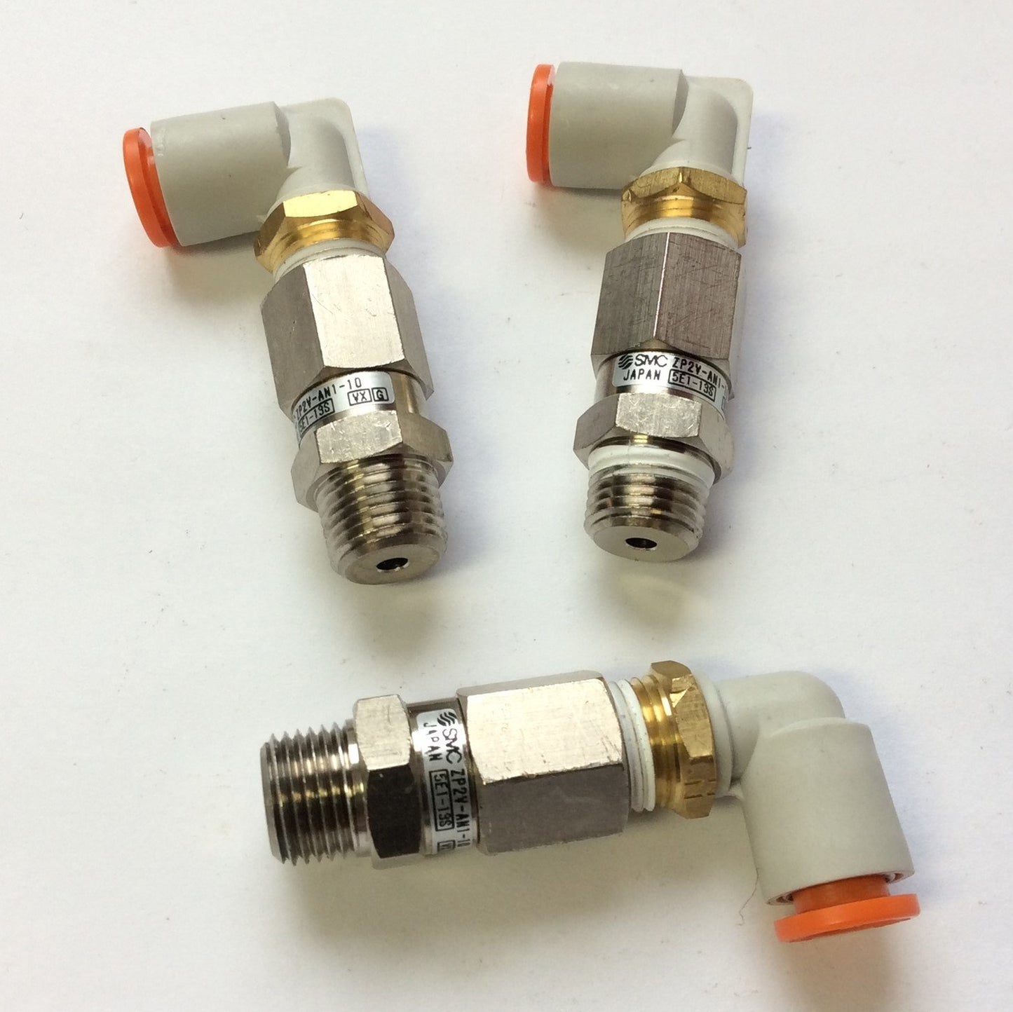 Used Lot of 3 SMC ZP2V-AN1-10 Pneumatic Vacuum Saving Valves 1/8" NPT Orifice: 1.0mm