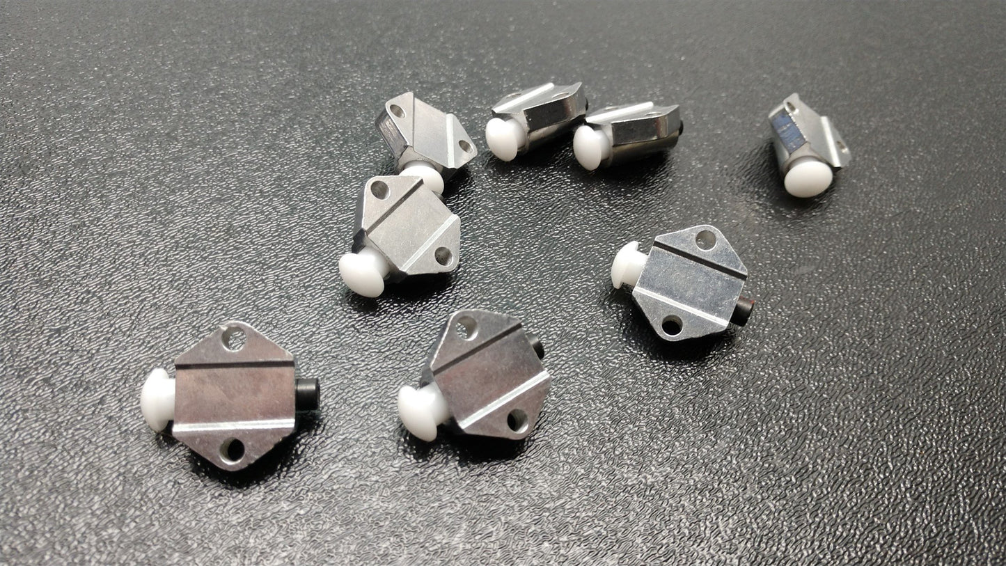 Used Lot of 8 Spring Loaded Stopper, Stroke: 2.75mm, Round Nose