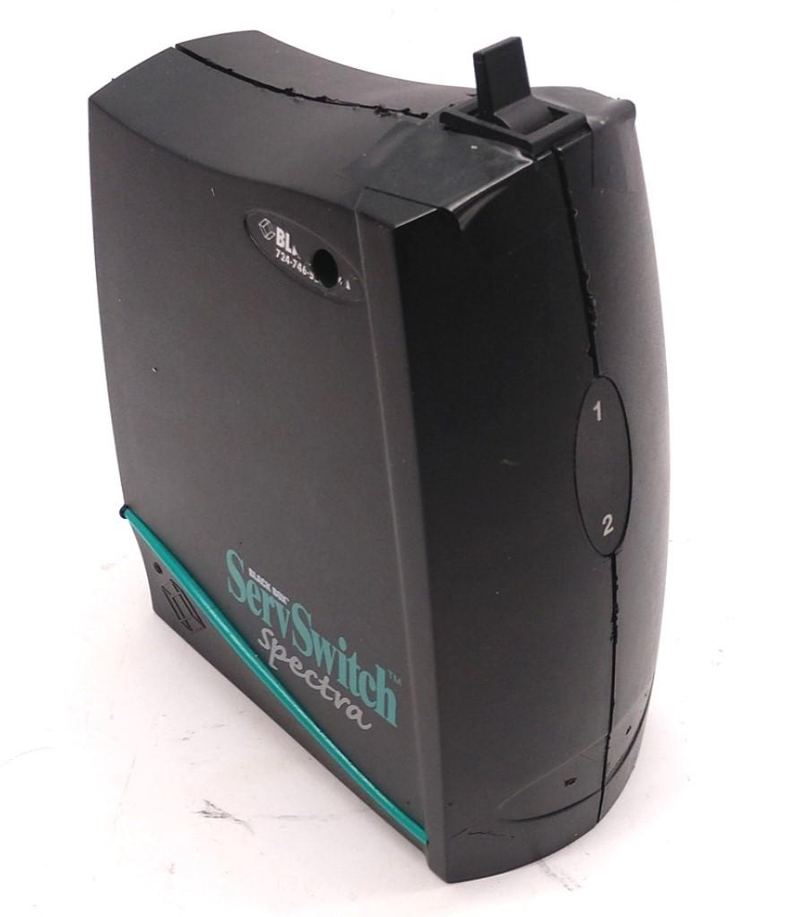 Used BlackBox SW681A ServSwitch Spectra 2 Port KVM Fd, w/ Switch Mod, See Pictures
