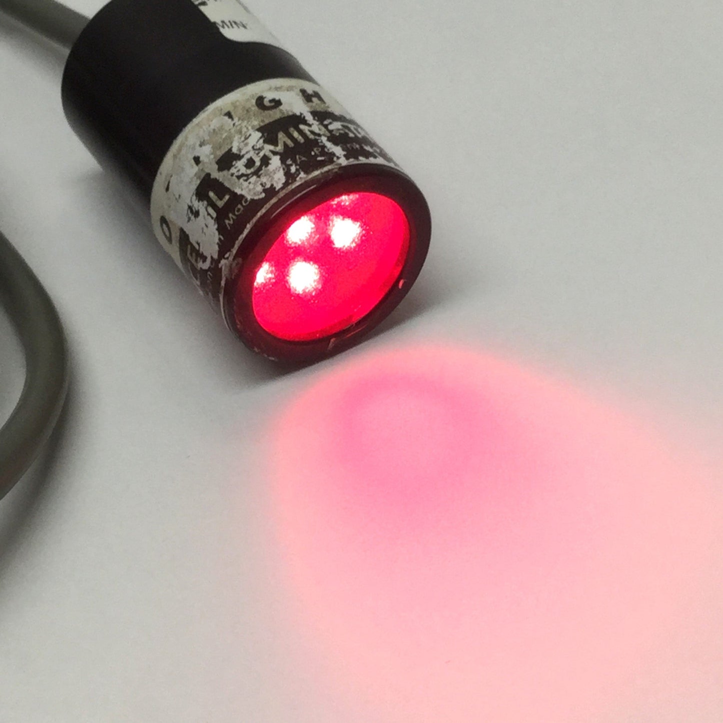 Used Advanced Illumination SL2507-66075L Machine Vision Red LED Spotlight, 24VDC