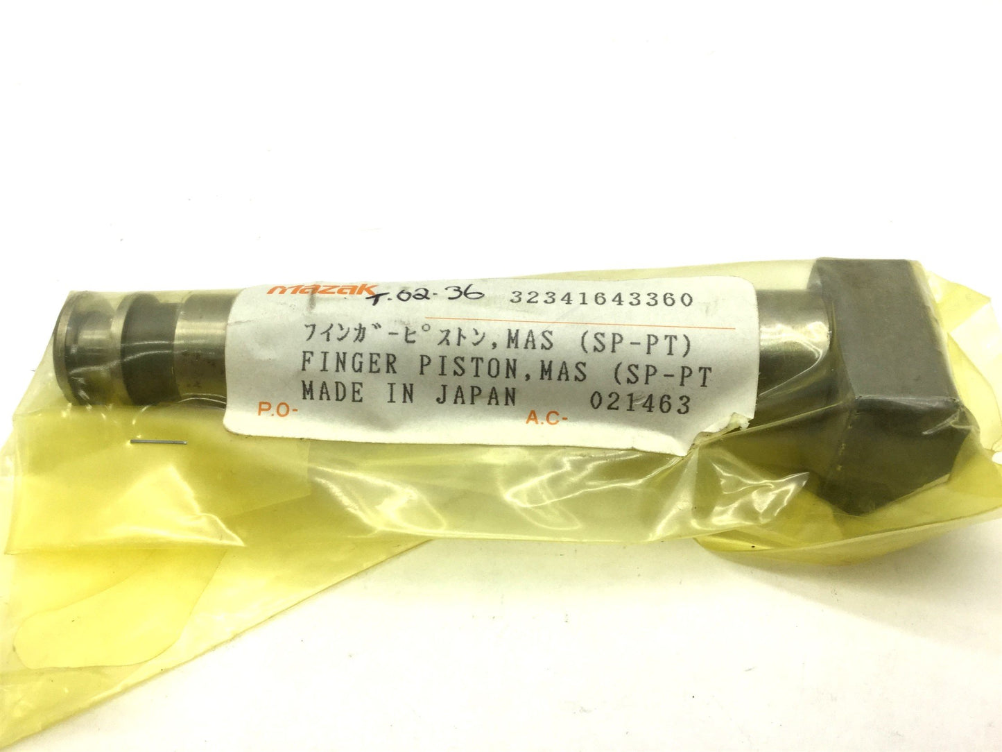 New Mazak 32341643360 Finger Piston SP-PT T-02-36, Diameter: 0.88, L: 5.5"