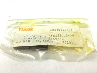 New Mazak 42340220381 PIN SP-PT D10X38L CNC Machinery Diameter: 10mm Length: 38mm