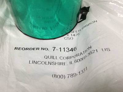 New Other Lot of 2 Quill 7-11346 Black Wax Thermal Transfer Ribbon 4.02" x 1476', 1" CSO