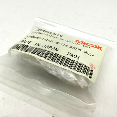 Used Mazak Z99MM033110 RS400NBP Rotary Switch, 1 Pole, 11 Positions, 30 Degrees