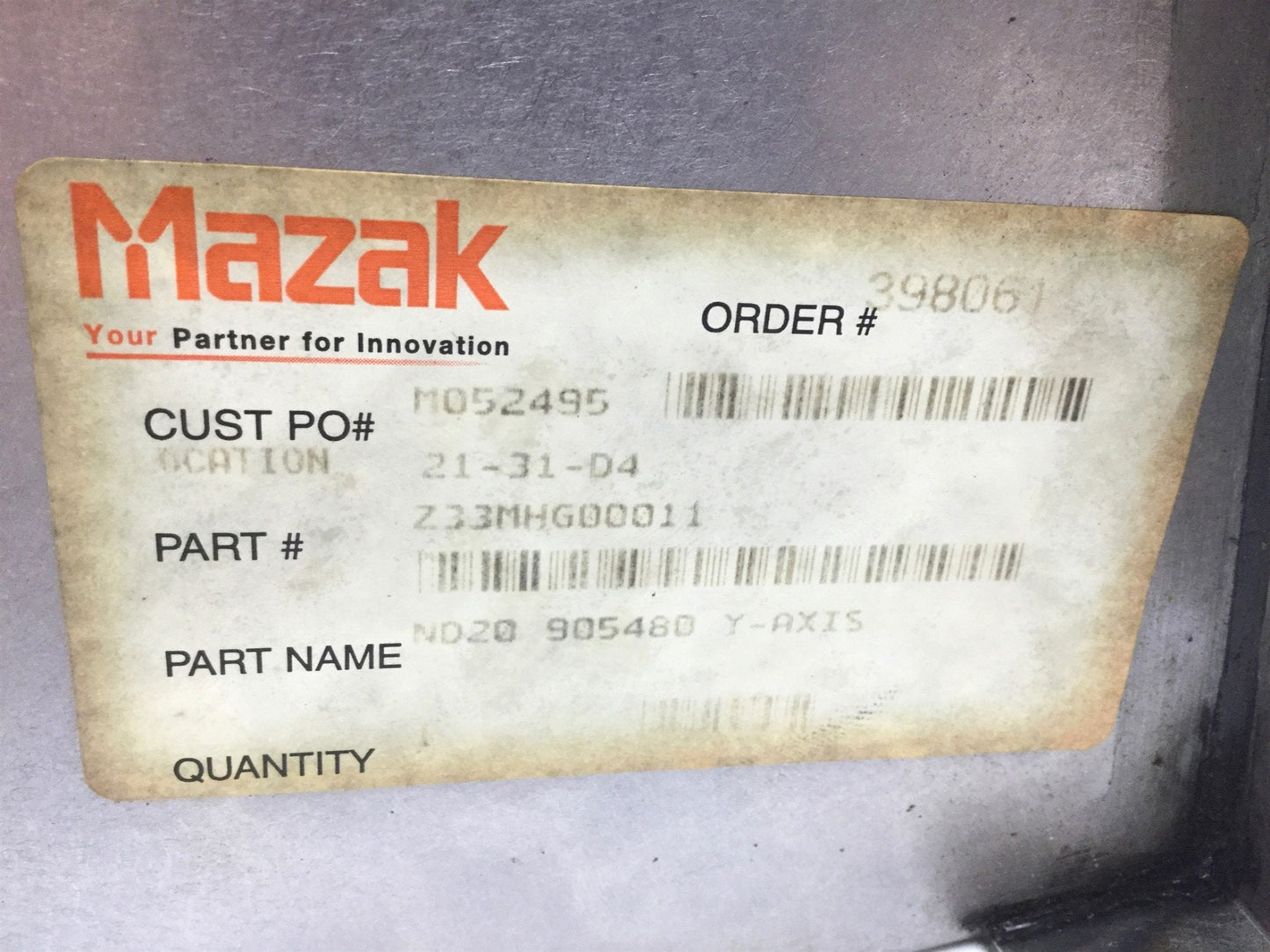 New Mazak Hennig Z33MGC0011 Telescoping Way Cover L: 6.25"-25.25" W:5.5" H: 4" Steel