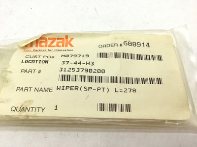 New MAZAK Wiper 31253790210 125/126-37U-HD Length: 278mm Height: 51mm
