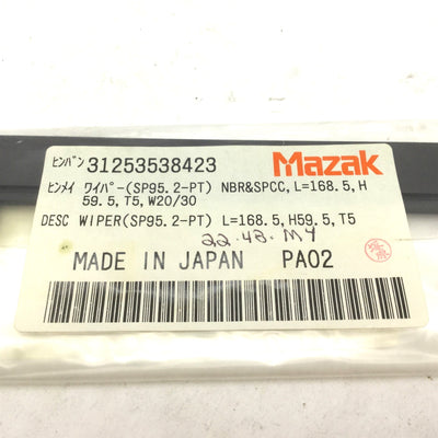 New MAZAK 31253538423 DESC Wiper SP95.2-PT NBR&SPCC L: 168.5mm H: 59.5mm T5 W20/30