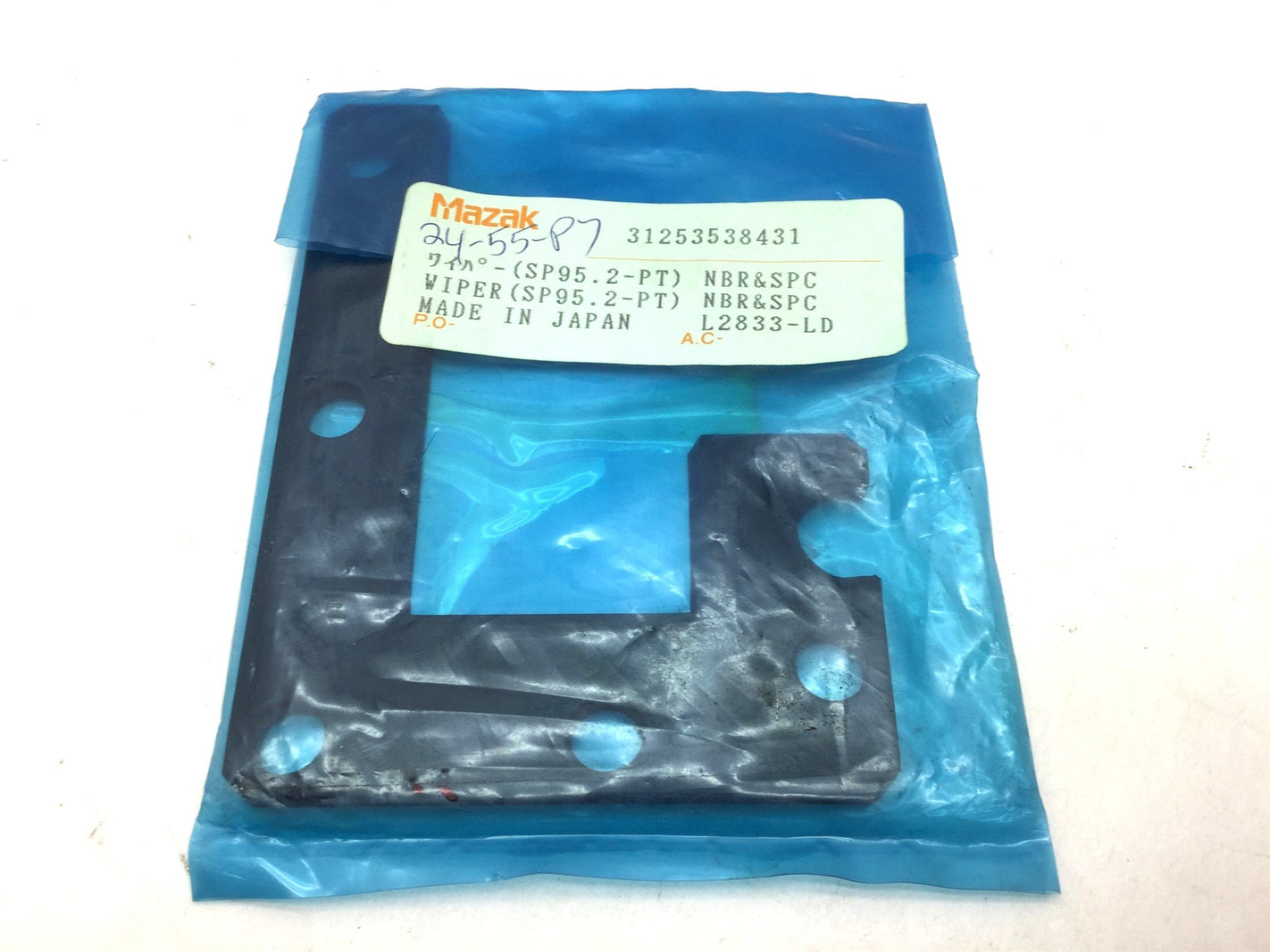 New MAZAK 31253538431 Wiper SP95.2-PT NBR&SPCC Height: 84mm Length: 115mm Depth: 5mm