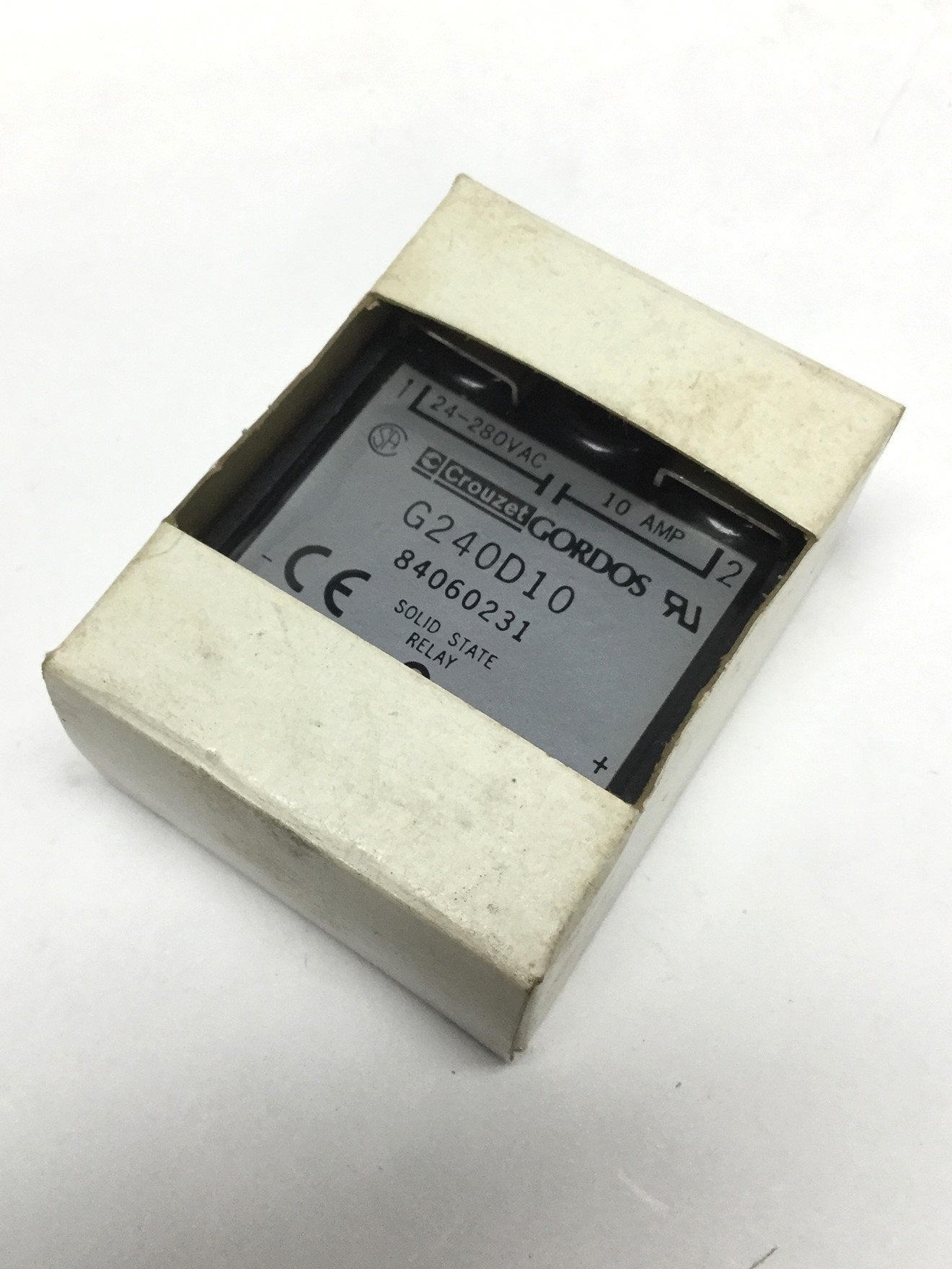 New Crouzet Gordos G240D10 Solid State Relay 10A SSR 280VAC Rating, 3-32VDC Coil
