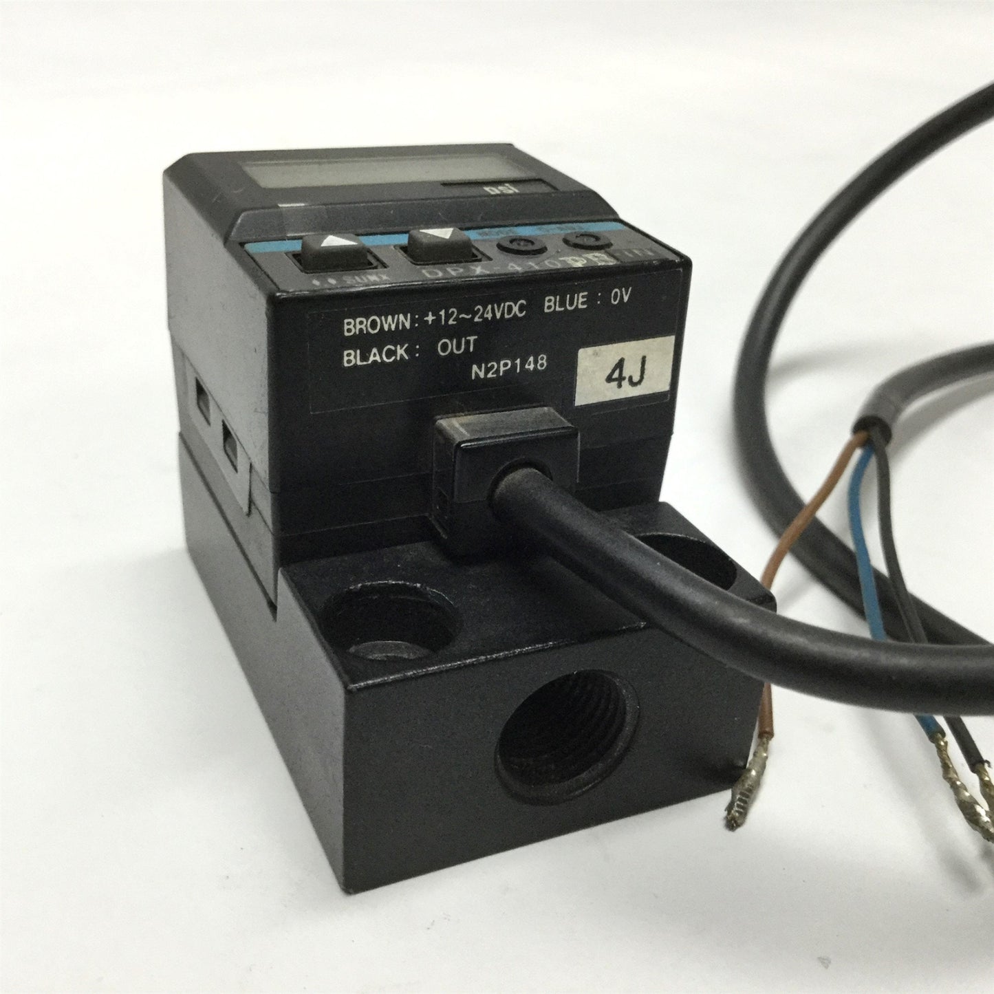 Used Sunx DPX-410PB-IN Digital Pressure Sensor Switch PNP, 0-150psi, 12-24VDC, 1/8NPT