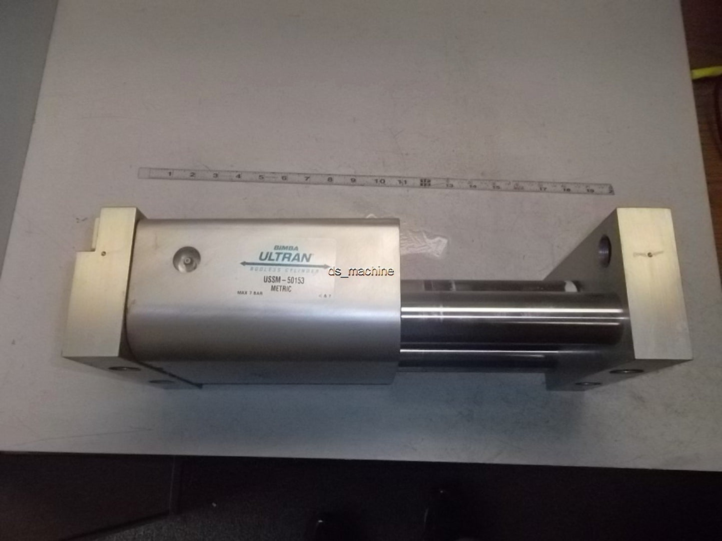 Used Bimba USSM-50153 Ultran Rodless Cylinder 6" Stroke