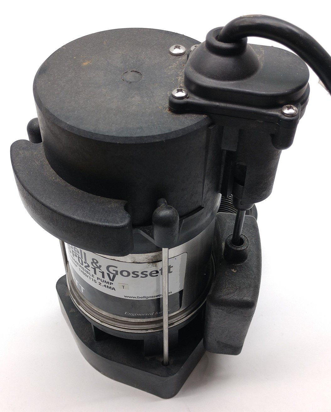Used Bell & Gossett SP0211V Submersible Pump, 1/4HP, 2.4A Max, 1 Phase, 115V, 60Hz