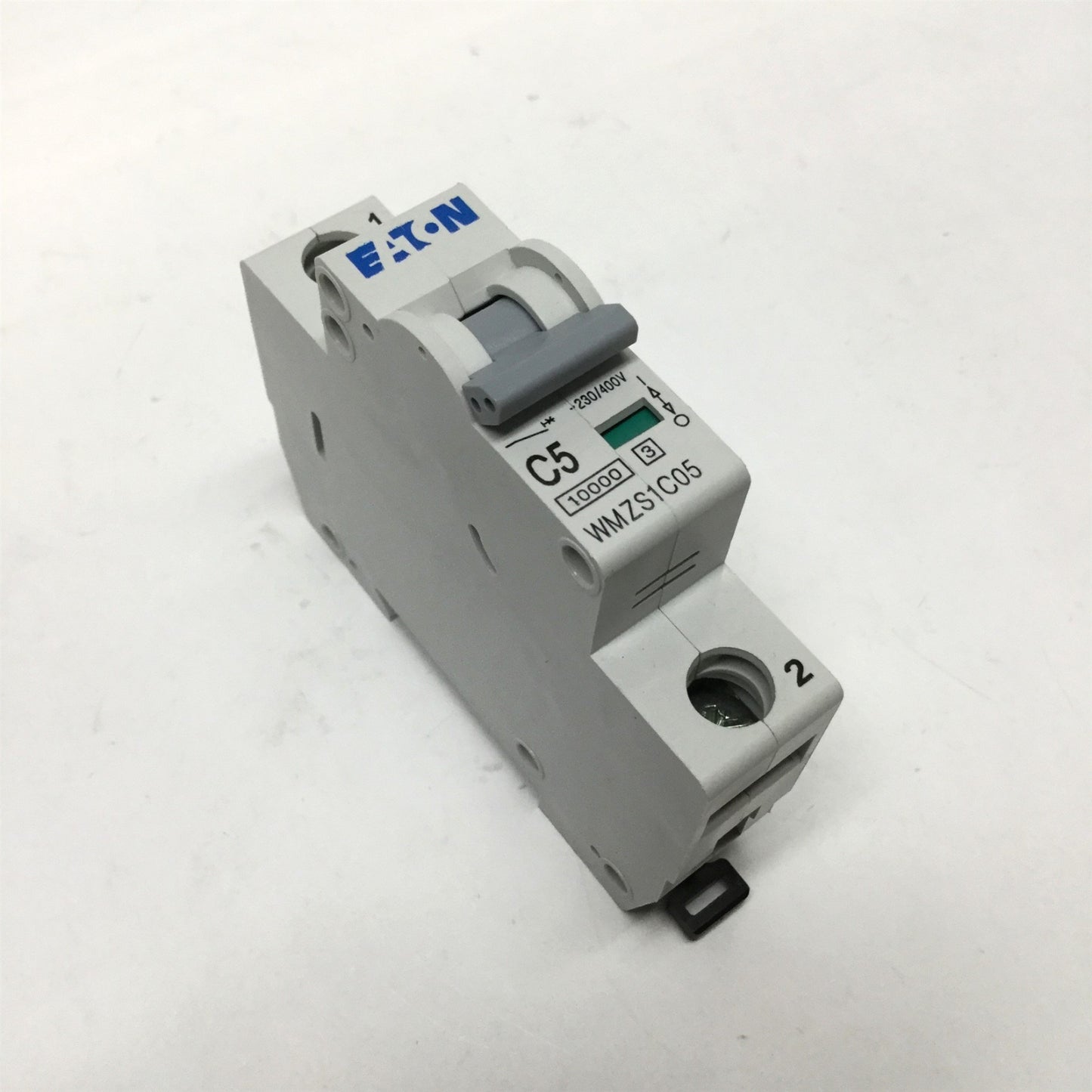 Used Eaton WMZS1C05 Thermal Magnetic Circuit Breaker, C-Curve 1-Pole, 5A, 277/480VAC