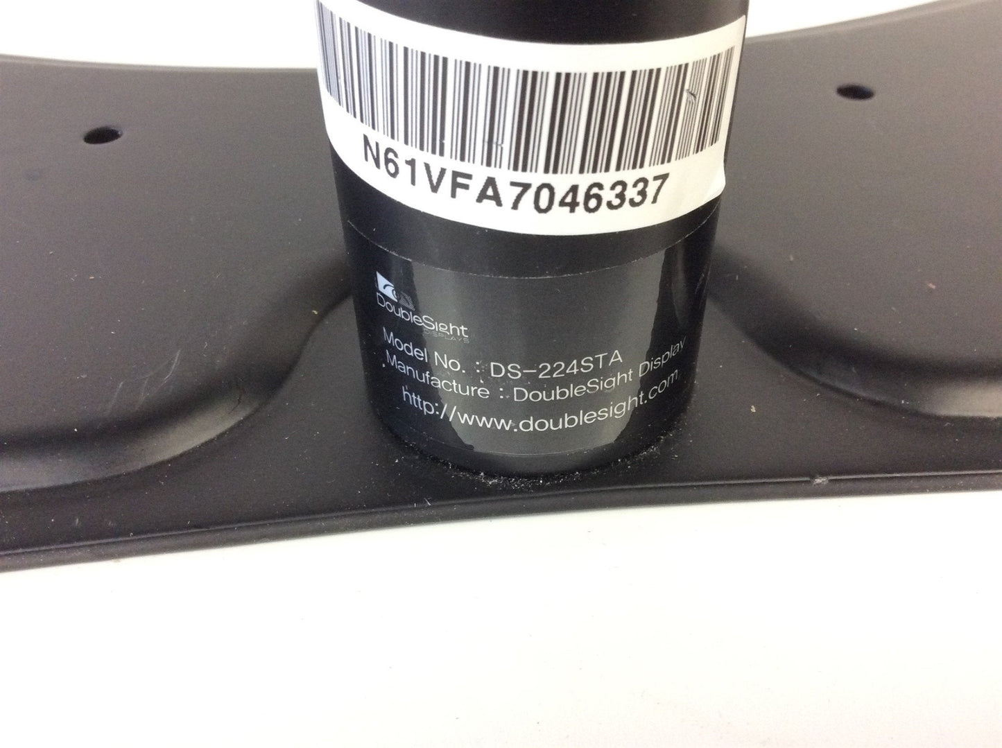 Used DoubleSight DS-224STA Dual 24" LCD Monitor Display Flex Stand Adjustable, Black