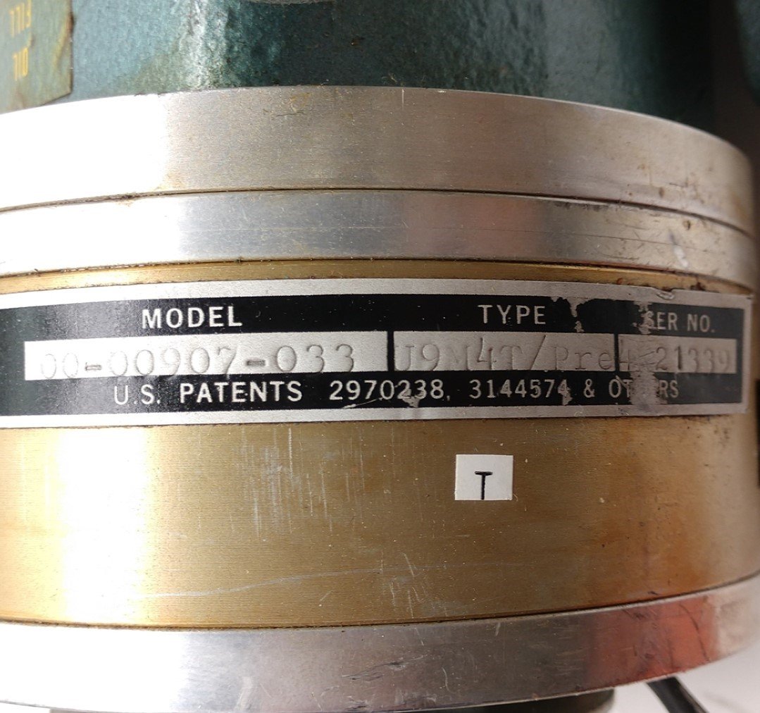 Used Kollmorgen U9M4T Servodisc DC Motor, With Harmonic Drive Transmission HDC-5C