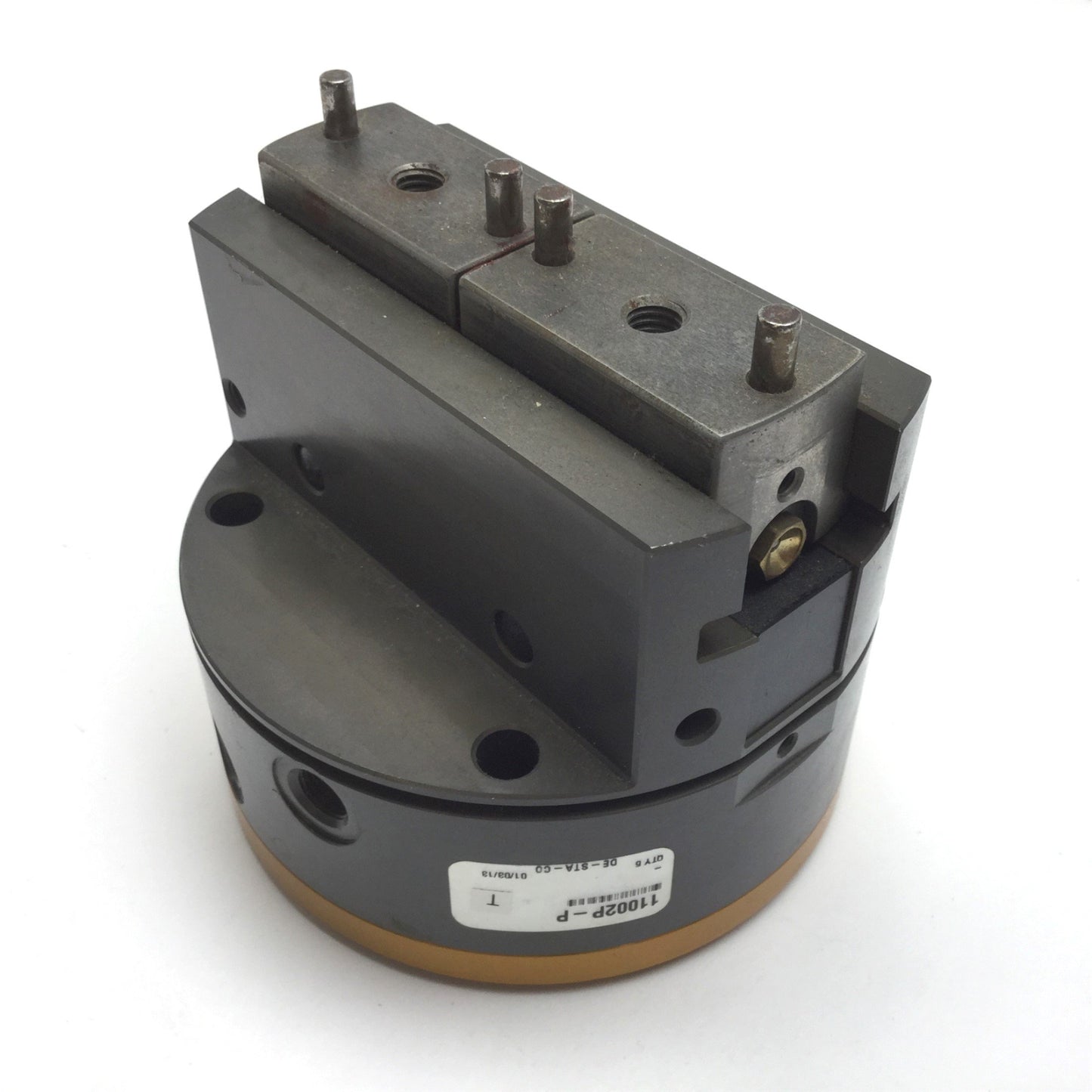 Used Destaco 11002P-P Pneumatic Parallel Gripper, 2-Jaw, Stroke: 20mm, Bore: 76mm
