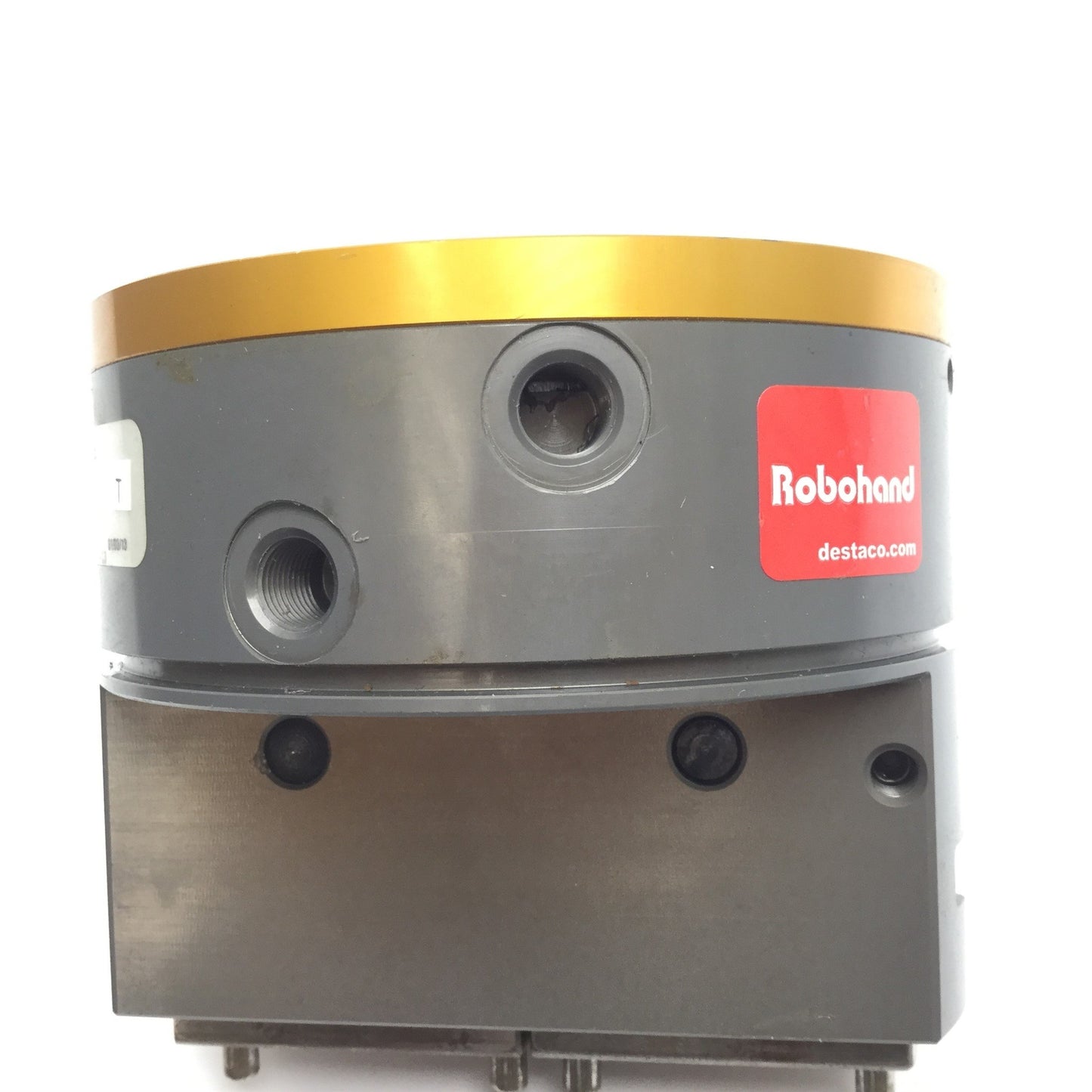 Used Destaco 11002P-P Pneumatic Parallel Gripper, 2-Jaw, Stroke: 20mm, Bore: 76mm