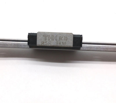 Used THK RSR 9KM Linear Bearing, 4x M3 Tapped Holes, Rail: 155mm x 9mm x 6mm