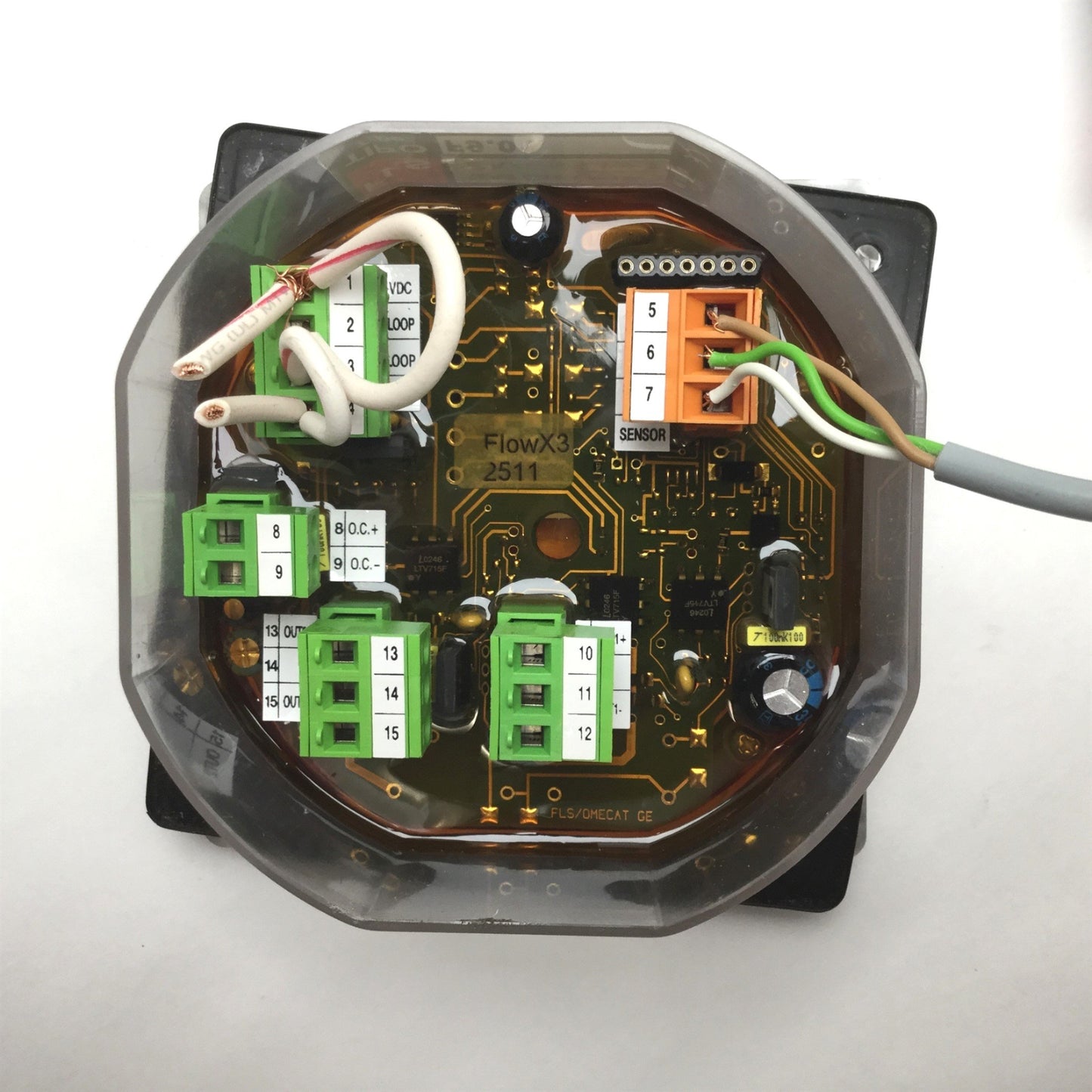 Used FLS F3.01.H.01 Flow Sensor With F9.01 Flow Monitor, 12-24VDC