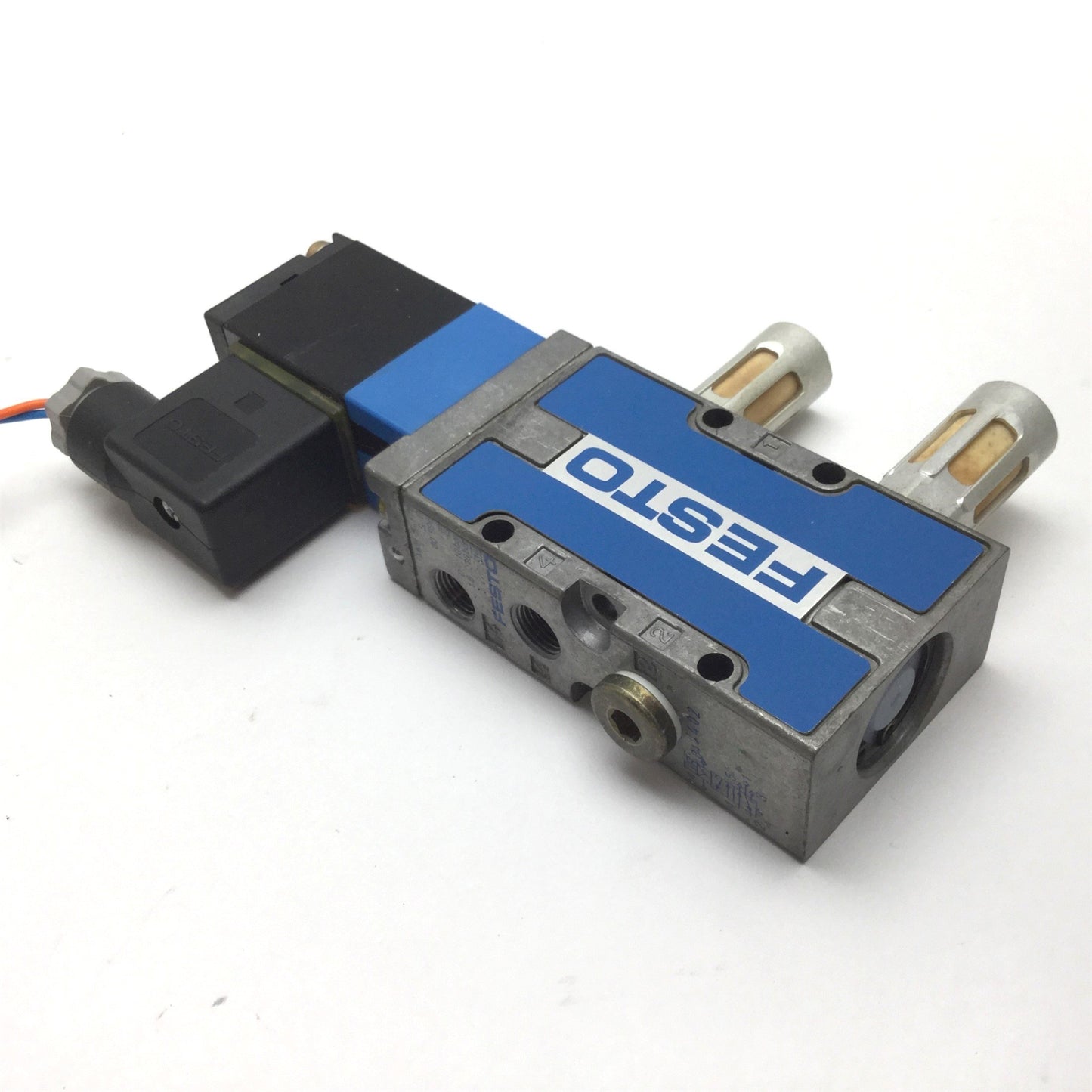 Used Festo MVH-5-1/8-S Solenoid Valve, 2-Position 5-Port, Voltage: 20.4-26.4VDC