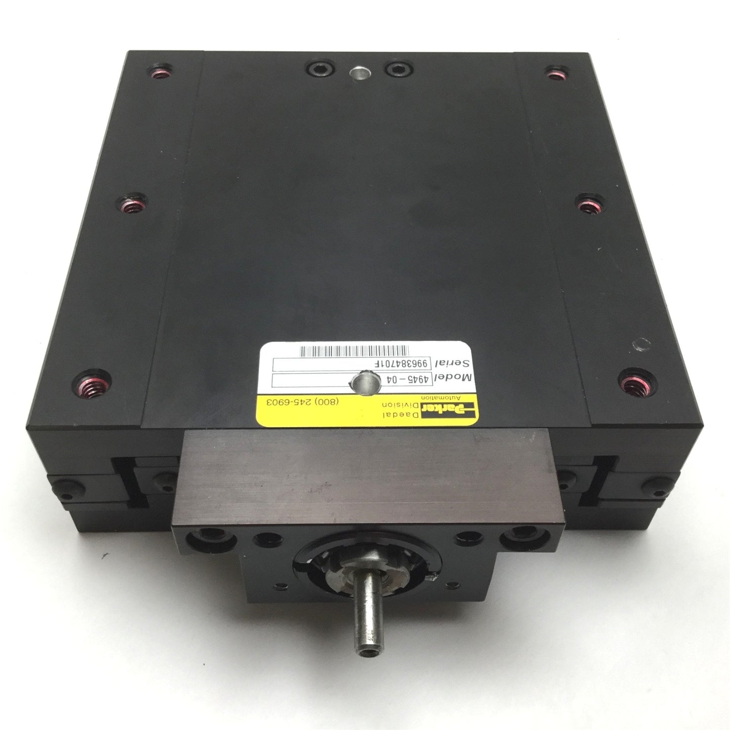 Used Parker 4945-04 Ball Bearing Positioning Table, Travel: 4", 6" x 6" Table, 100lbs