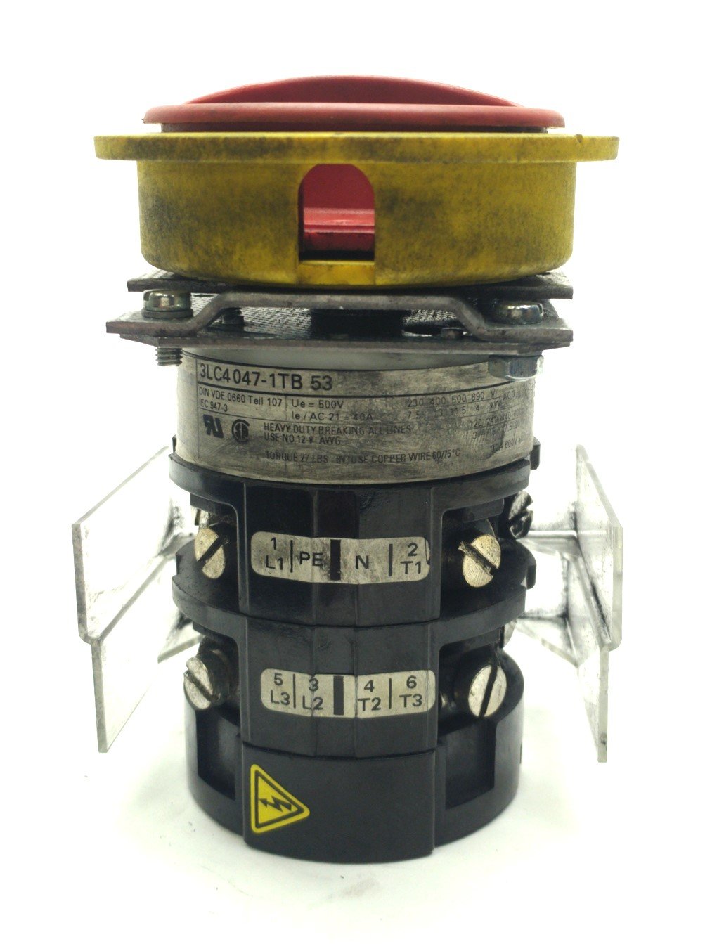 Used SIEMENS 3LC4047-1TB53 Disconnect Switch, 3-Pole, 90° Throw, 690V