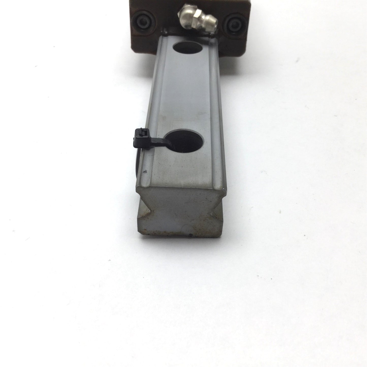 Used THK SR25 Linear Rail With 2x Carriages, 11" Long Rail, Carriage is Tapped M6