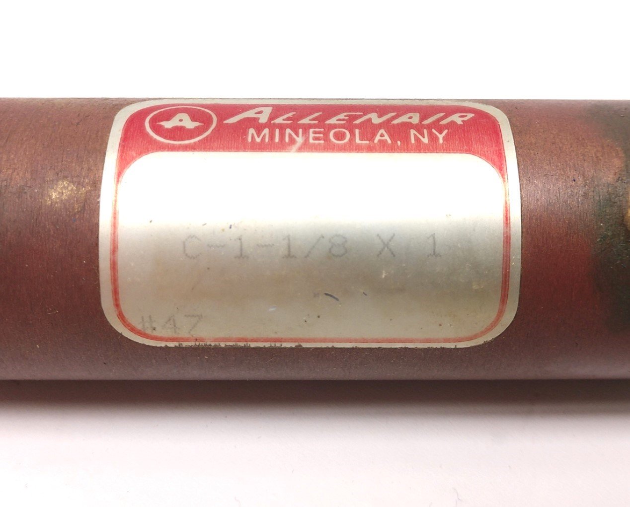 Used Allenair C-1-1/8 X 1 Pneumatic Cylinder, 1" Stroke, 1-1/8" Bore, 150PSI, 1/8"NPT