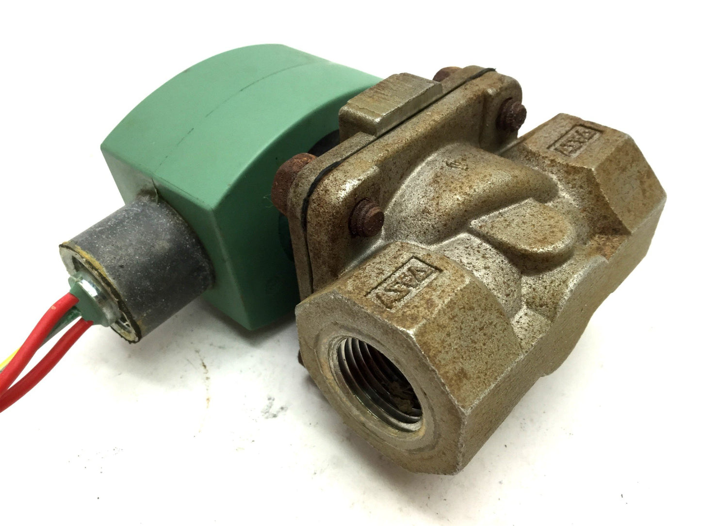 Used Asco 8210G87 Red Hat II Solenoid Valve, Ports: 0.5" NPT, Voltage: 120VAC, 17.1