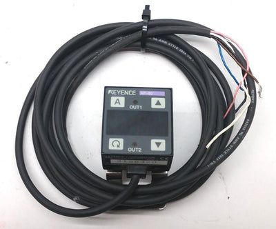 Used Keyence AP-40 Amplifier Unit, NPN, Response Time: 2.5/5/100/500 ms, Output: 1-5V