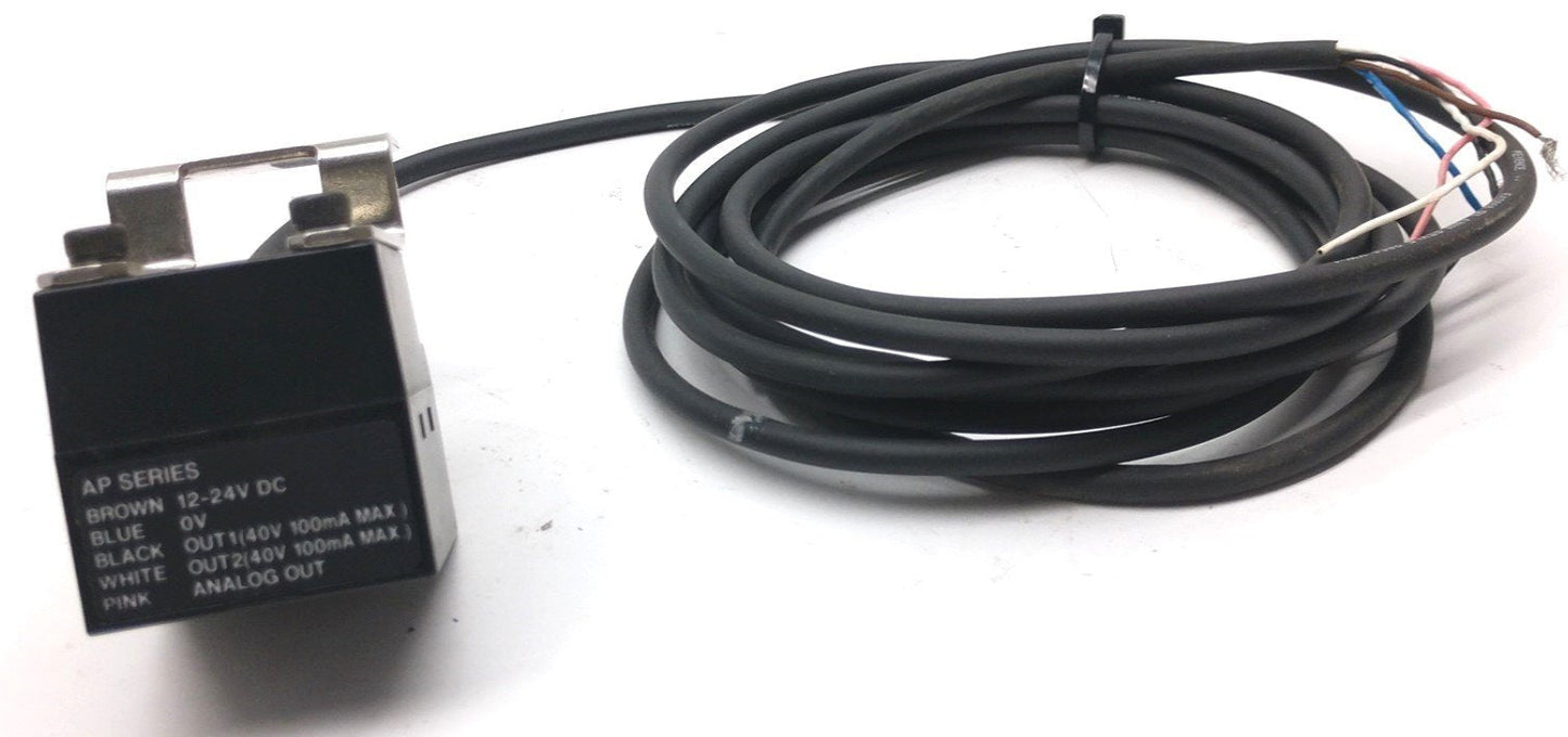 Used Keyence AP-40 Amplifier Unit, NPN, Response Time: 2.5/5/100/500 ms, Output: 1-5V