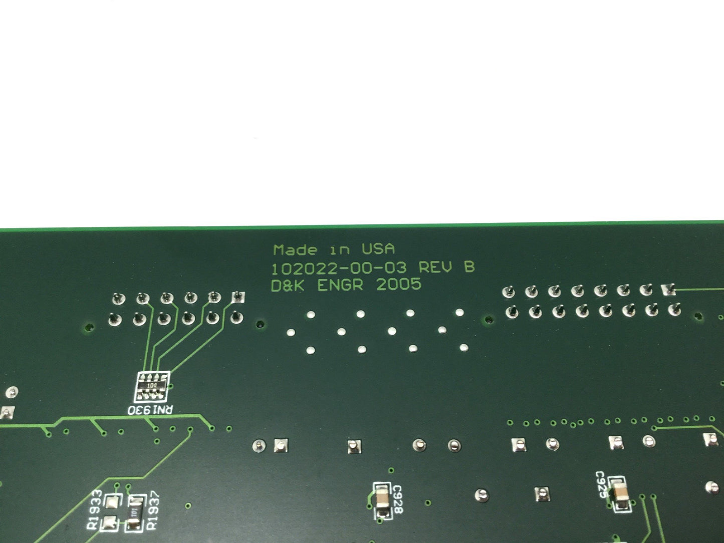 Used D&K Engineering 102020-00-01 Rev C Circuit Board For Sinterstation 2500 Plus