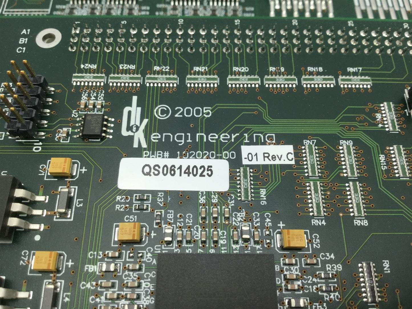 Used D&K Engineering 102020-00-01 Rev C Circuit Board For Sinterstation 2500 Plus