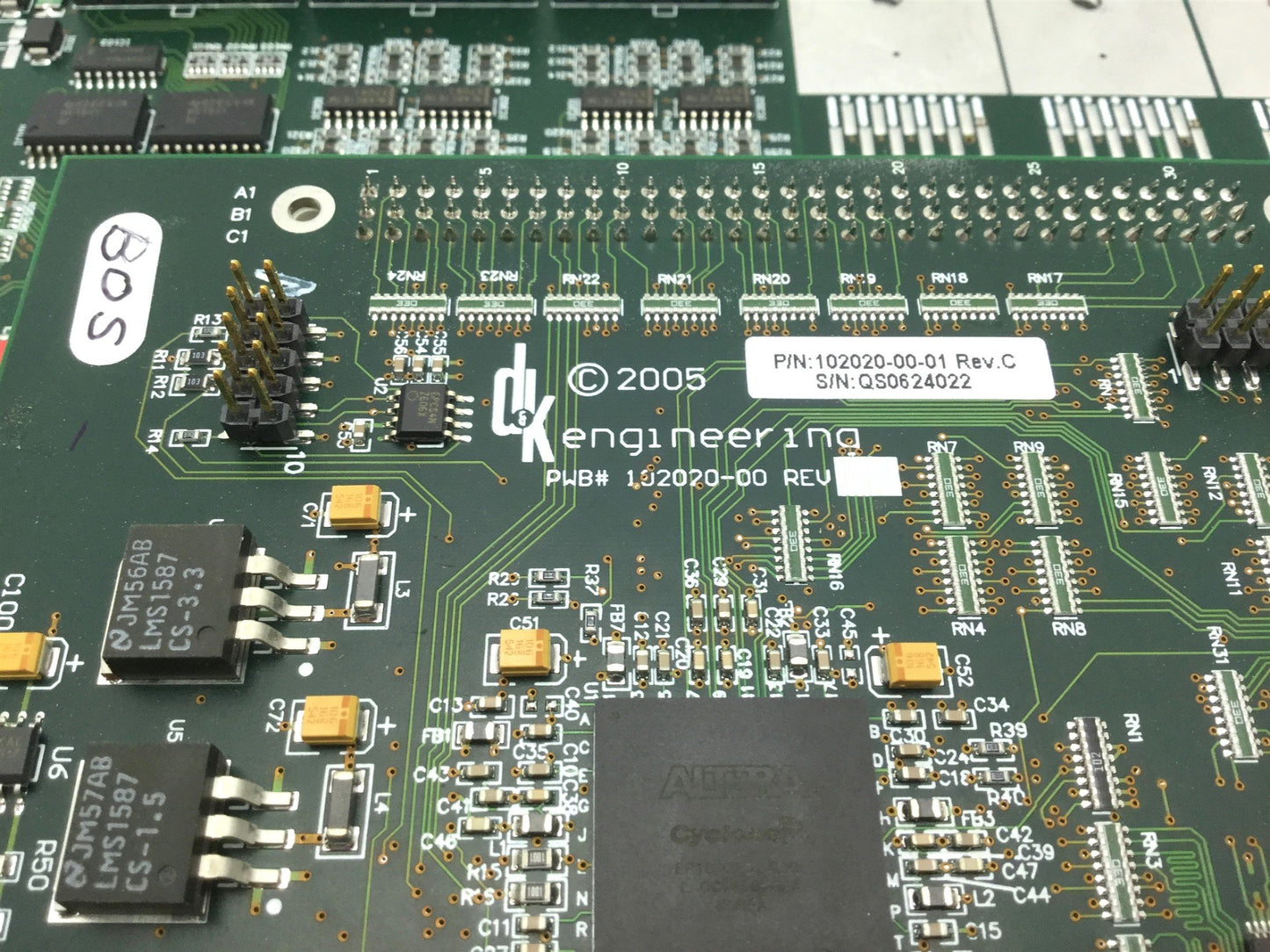 Used D&K Engineering 102020-00-01 Rev C Circuit Board From Sinterstation 2500 Plus