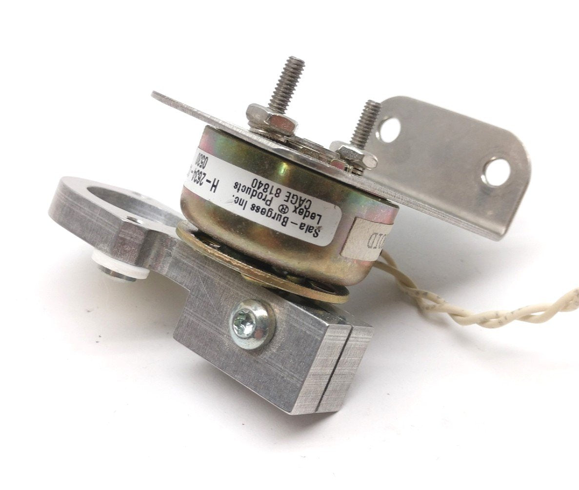 Used Saia H-2634-029 Rotary Solenoid, 24VDC, 45ø, Holding Torque: 5in-lb, 21W