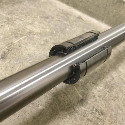 Used INA KBO 2045 Linear Ball Bearing Bushing on 61.25" Long Rod, OD: 1.26"