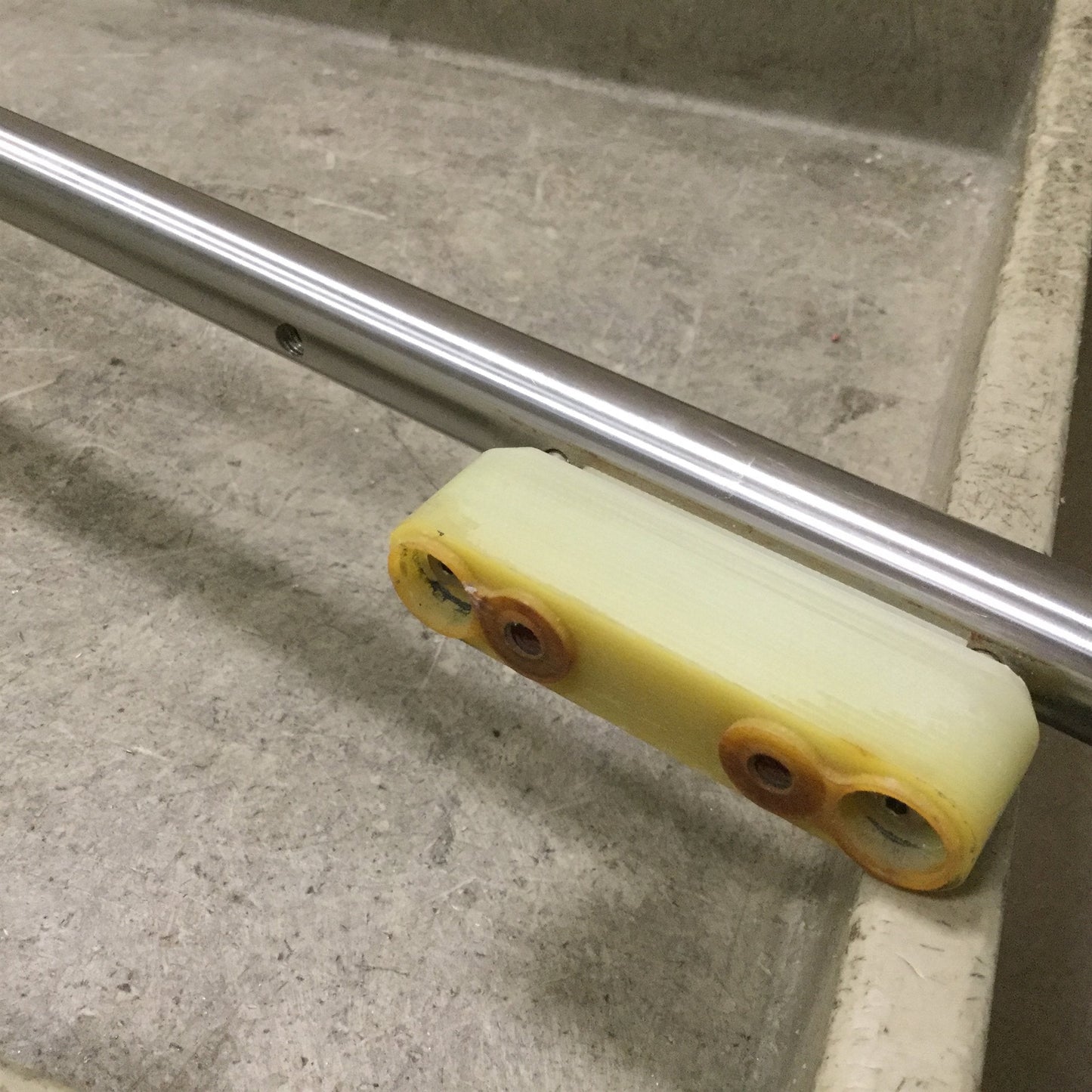 Used INA KBO 2045 Linear Ball Bearing Bushing on 61.25" Long Rod, OD: 1.26"