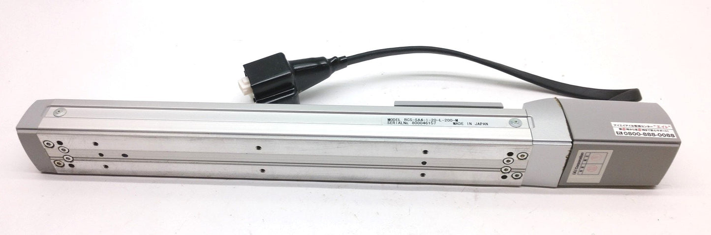 Used IAI Robo Cylinder RCS-SA4-I-20-L-200-N Slide Type, Width 40mm, With Cables
