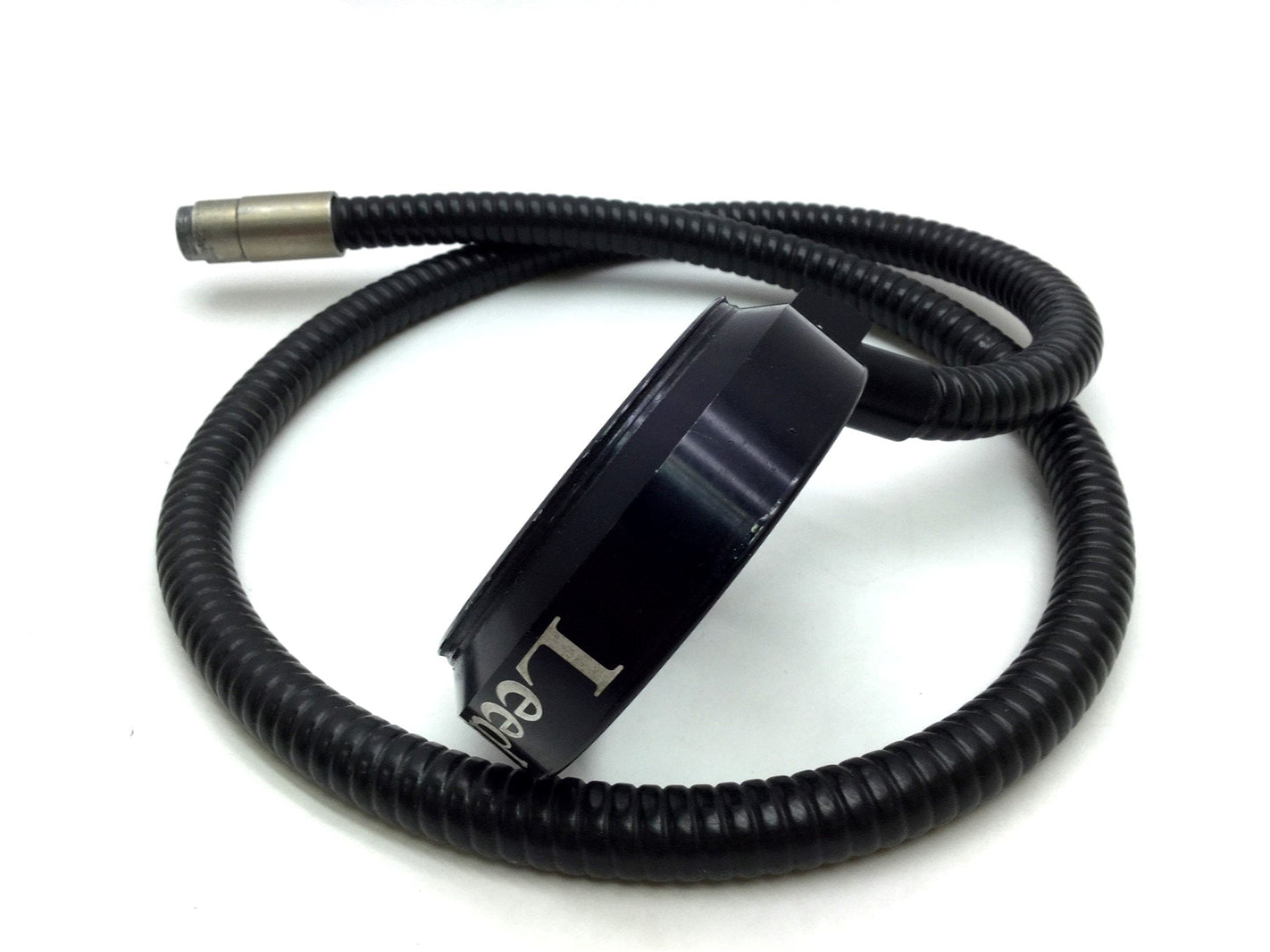 Used Leeds Fiber Optic Microscope Light Ring, ID: 50mm, 38" Length, 15.8mm Input