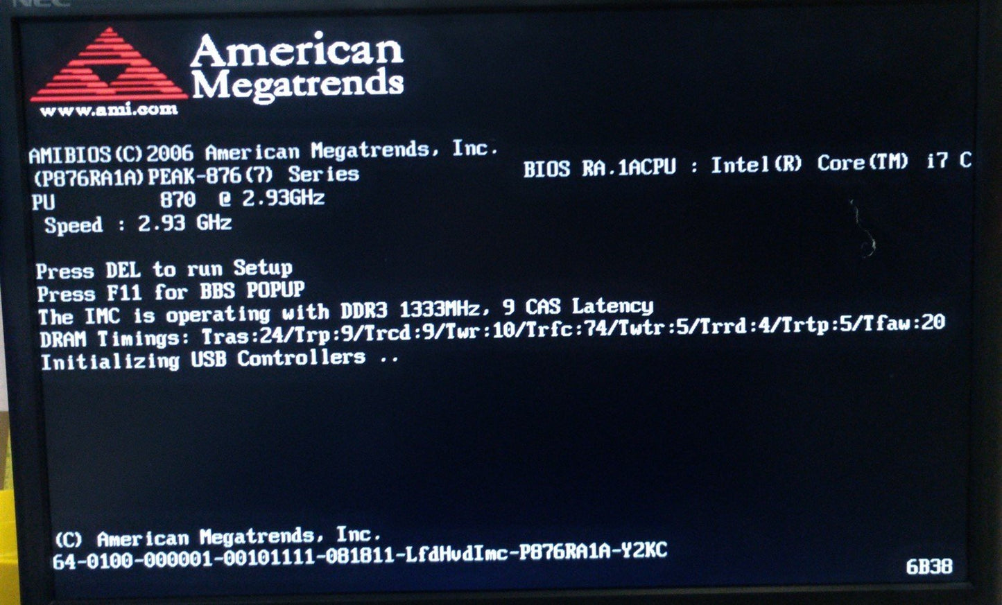 Used NEXCOM PEAK877VL2 Single Board Computer, Intel i7 870 2.93GHz, 4GB DDR3, 4x SATA